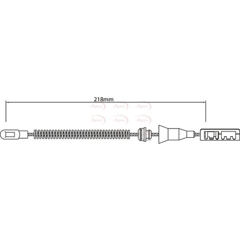 Apec Handbrake Cable Left Rear fits Opel Corsa C 2000-2009 1.0 1.2 1.3 1.4 1.7