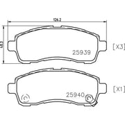 Brembo 4 x Front Brake Pad Set fits Mazda 2 2007-2015 1.3 1.4 1.5 1.6