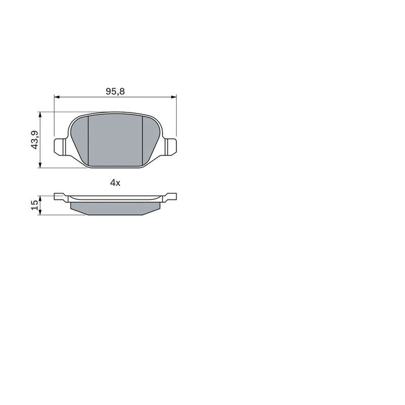 Bosch Front & Rear Pads fits Alfa Romeo 156 Sportwagon 2003-2006 1.9