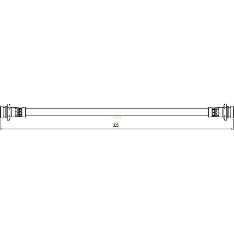 NAPA Brake Hydraulic Hose Line Rear fits Suzuki Swift III 2010-2017 1.2 1.3