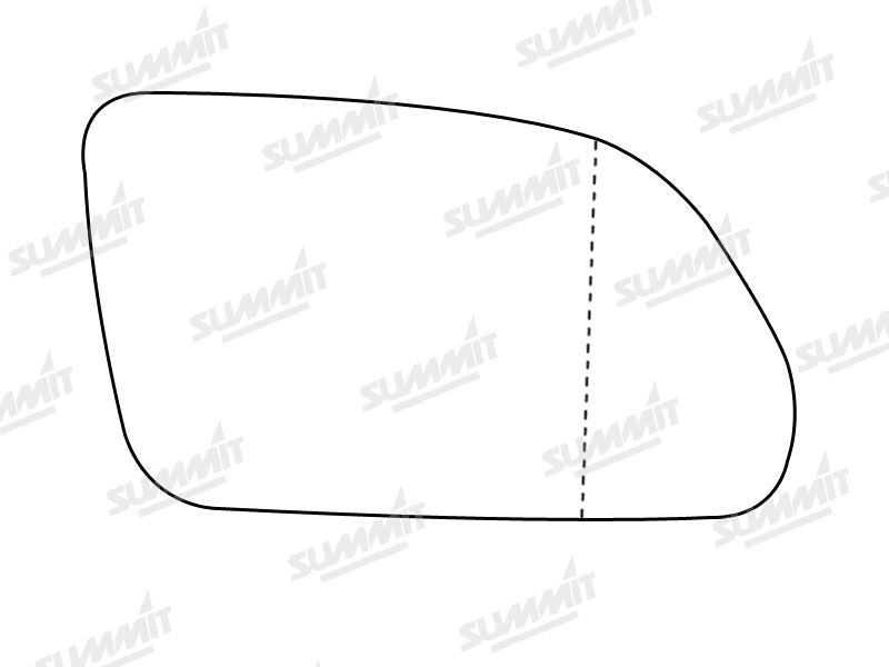Summit Non-Heated Base Plate With Blind Spot Mirror Glass fits VW Polo / Skoda Octavia RHS Summit - Bars 4 Cars
