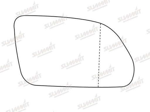 Summit Non-Heated Base Plate With Blind Spot Mirror Glass fits VW Polo / Skoda Octavia RHS Summit - Bars 4 Cars