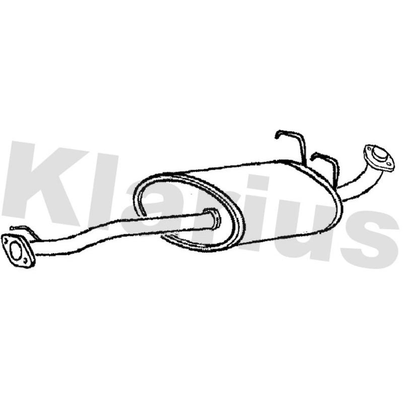 Klarius Box With Centre Pipe Centre fits Toyota Land Cruiser Colorado 1996-2002