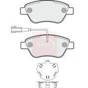Apec Front Brake Pad Set fits Alfa Romeo Mito 2008-2018 0.9 1.4