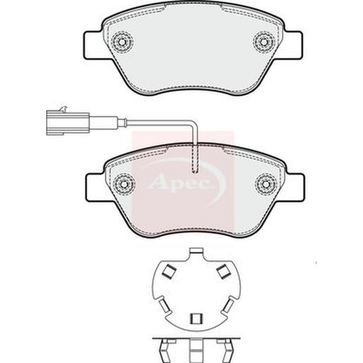 Apec Front Brake Vented Discs & Pads fits Fiat Punto Evo 2009-2012 1.4