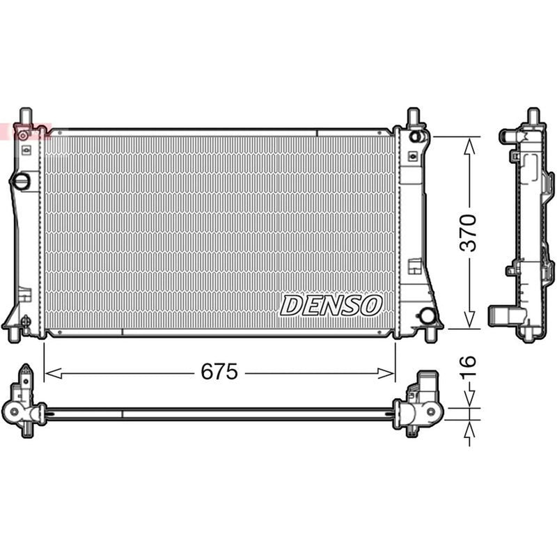 Denso Engine Radiator fits Mazda 5 2010 on 1.8 2.0