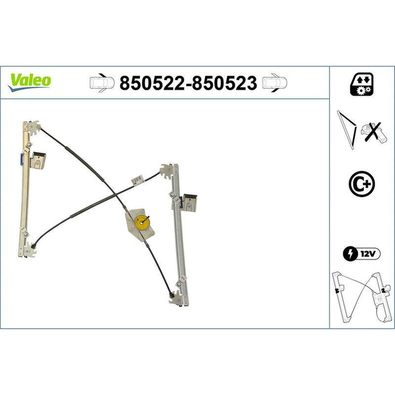 Valeo Electric Window Regulator Lifter Left Front 850522