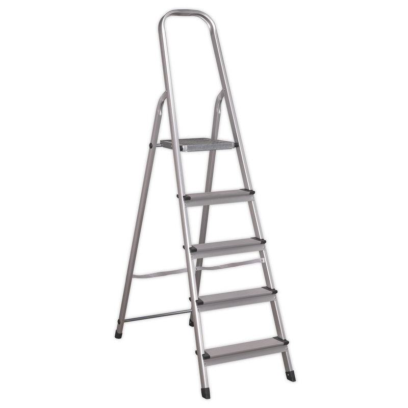 Sealey Step Ladder 5-Tread Aluminium - BS EN 131 ASL5 Sealey - Dynamic Drive
