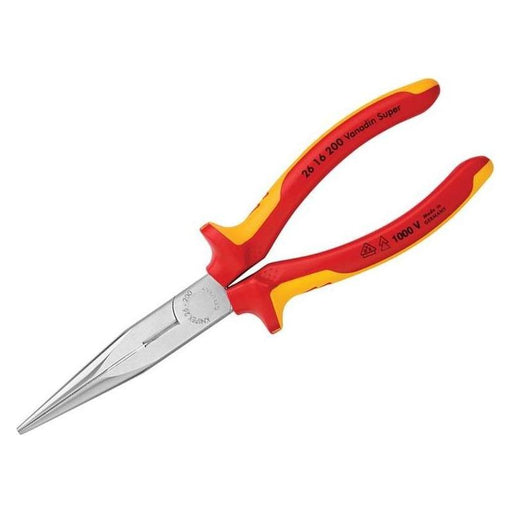 Knipex VDE Long Snipe Nose Side Cutting Pliers 200mm NN4 Online - NN4 Online