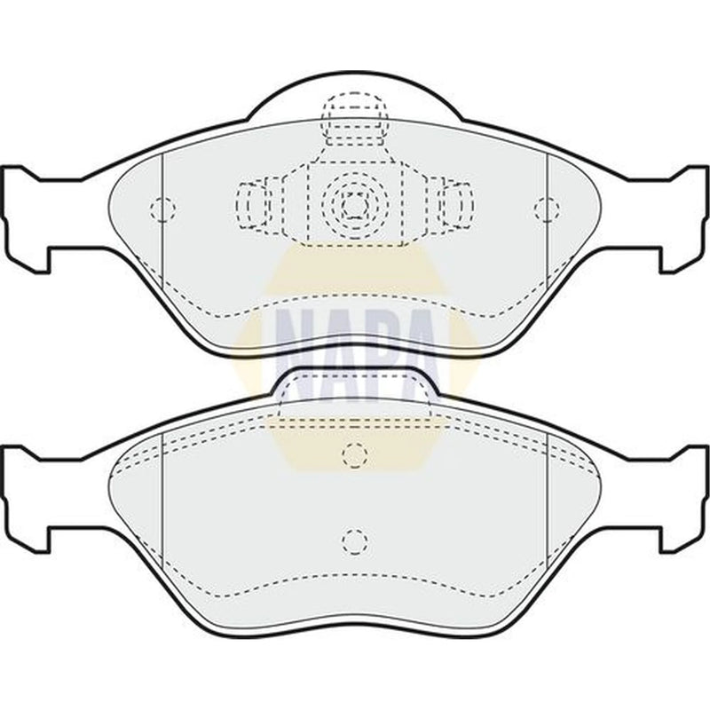 NAPA Front Brake Pad Set fits Ford Courier Box Body/Mpv 2000-2003 1.8