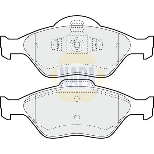 NAPA Front Brake Pad Set fits Ford Courier Box Body/Mpv 2000-2003 1.8