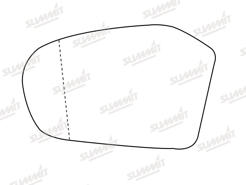 Summit Stick-On Anti Dazzle Mirror Glass fits Mercedes A B Class 05 on LHS Summit - Bars 4 Cars