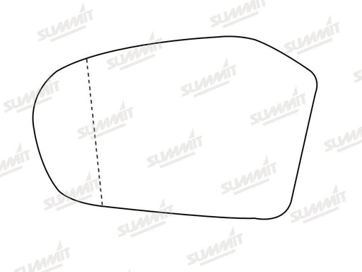Summit Stick-On Anti Dazzle Mirror Glass fits Mercedes A B Class 05 on LHS Summit - Bars 4 Cars