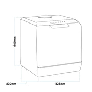 Baridi 2-4 Place Settings Mini Portable Tabletop Dishwasher, 5 Wash Functions Baridi - Dynamic Drive