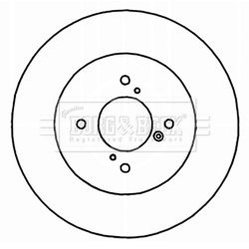 Borg & Beck 2 x Solid Brake Discs fits Suzuki Swift III 2010-2017 1.2 1.3