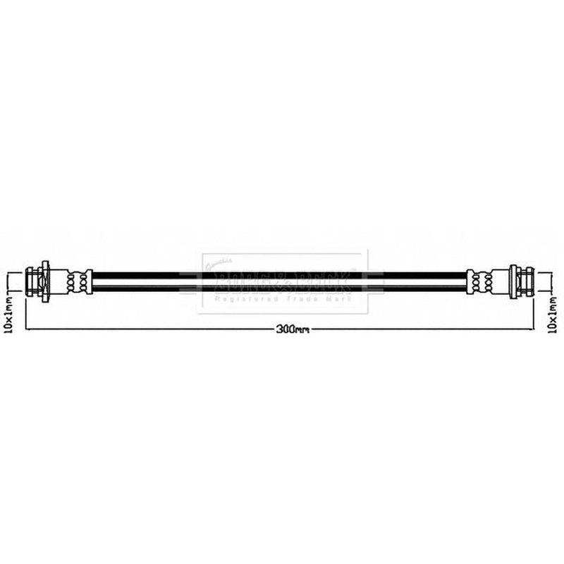 Borg & Beck Brake Hydraulic Hose Line Rear Right BBH8146
