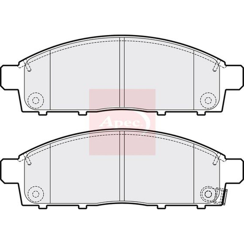 Apec Front Brake Pad Set fits Fiat Fullback Pickup 2016 on 2.4
