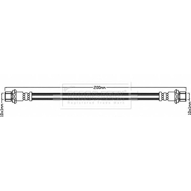 Borg & Beck Brake Hydraulic Hose Line inner BBH8065
