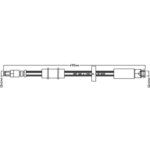 Juratek Brake Hydraulic Hose Line Upper JBH1134
