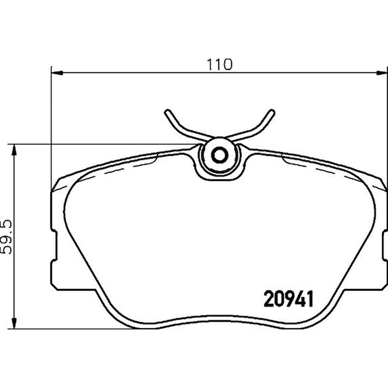 Mintex Front Brake Pad Set fits Mercedes-Benz 124 1984-1993
