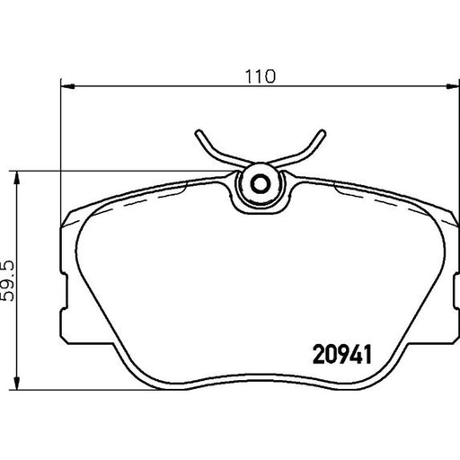 Mintex Front Brake Pad Set fits Mercedes-Benz 124 1984-1993