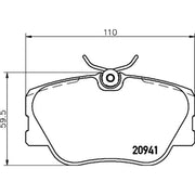 DON Front Brake Pad Set fits Mercedes-Benz 124 1984-1993