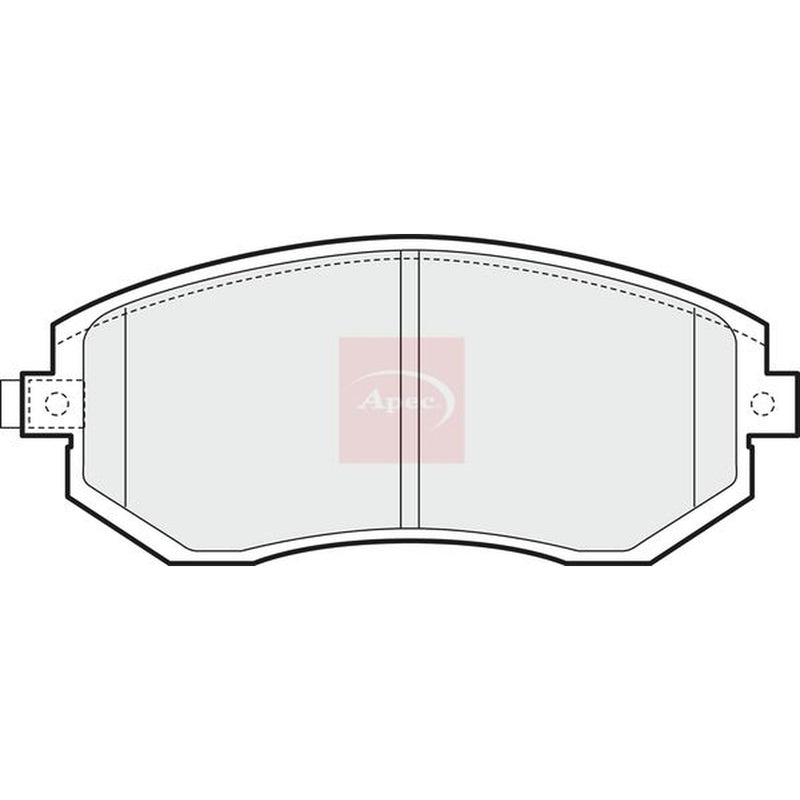 Apec Front Brake Pad Set fits Subaru Impreza 2008-2011 1.5 2.5