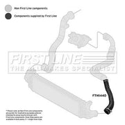 First Line Intercooler Turbo Charge Air Hose fits Ford Focus III 2012-2017 2.0