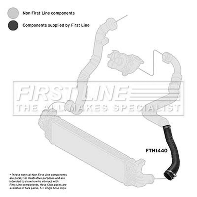 First Line Intercooler Turbo Charge Air Hose fits Ford Focus III 2012-2017 2.0