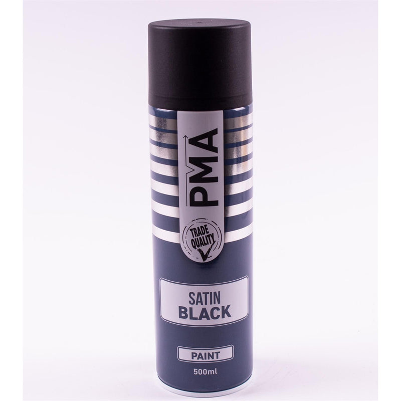 4 X Autotek Satin Black Paint Spray Aerosol 500Ml High Coverage Satin Black Autotek - Dynamic Drive