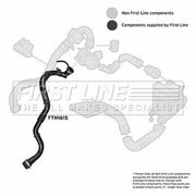 First Line Intercooler Turbo Charge Air Hose fits Renault Grand Scénic II