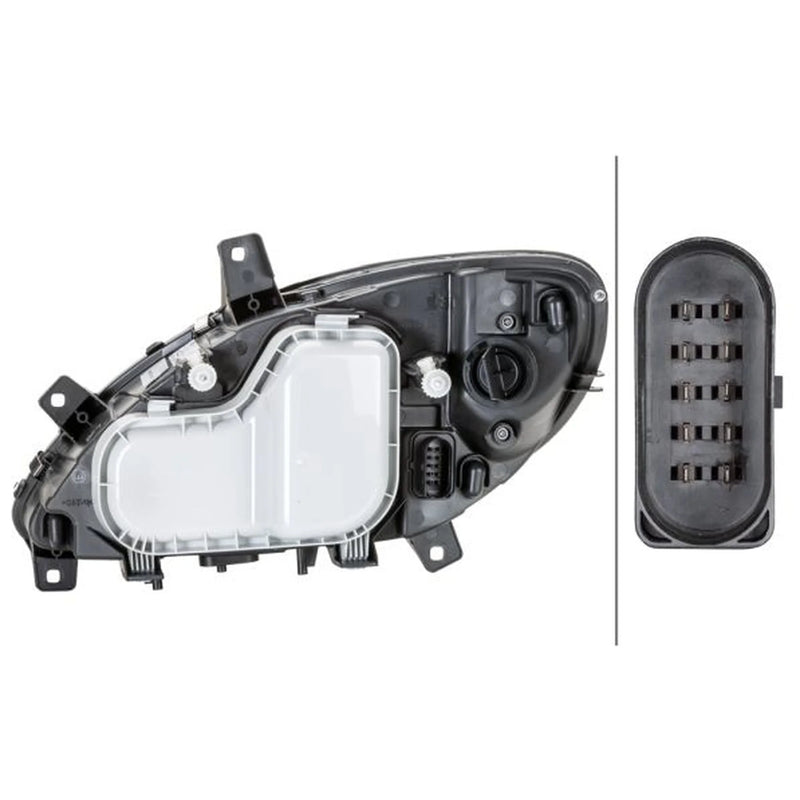 Hella Headlight Headlamp H7/H7 Right fits Mercedes-Benz Viano 2003-2007