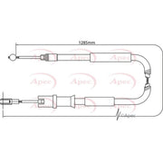 Apec Handbrake Cable Left Rear fits Mercedes-Benz Viano 2003-2004