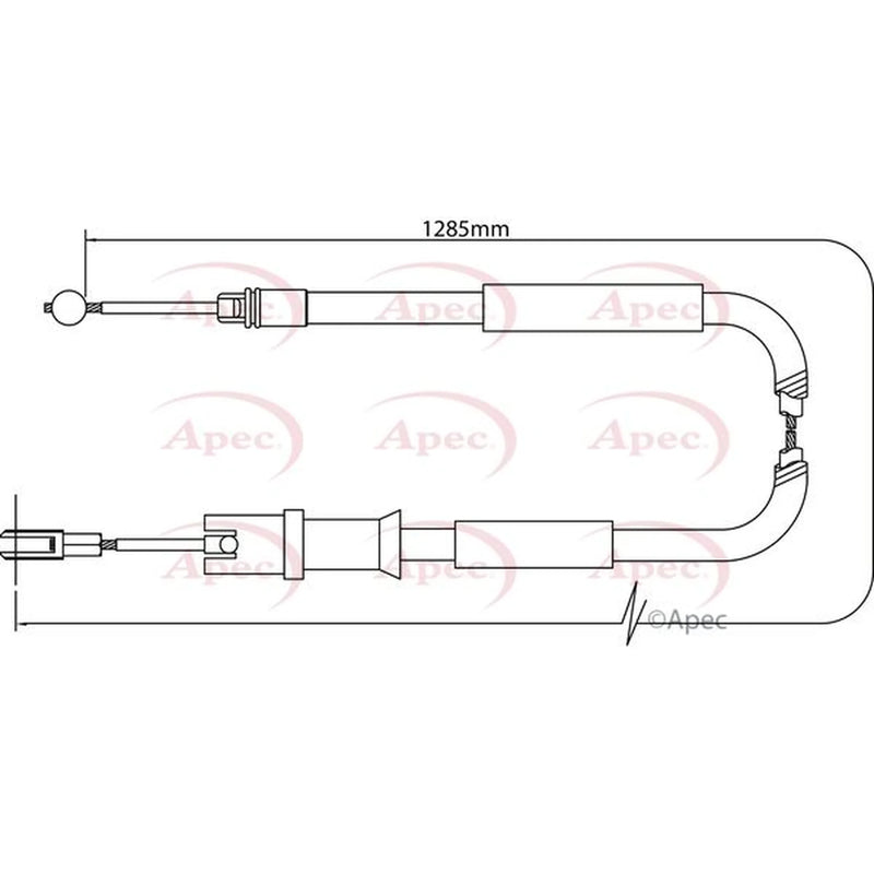 Apec Handbrake Cable Left Rear CAB1293
