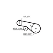 Gates Timing Belt Kit with Rollers fits Hyundai Santa Fé I 2001-2006 2.0