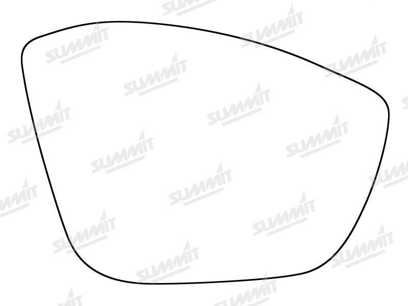 Summit Heated Base Plate With Standard Mirror Glass fits Peugeot 208 13 on RHS Summit - Bars 4 Cars