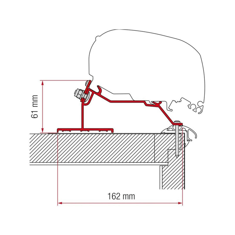 Fiamma Adapter Kit Caravan Roof 550 (98655Z075) Fiamma - Dynamic Drive