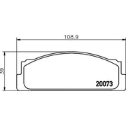 Mintex Front Brake Pad Set fits Autobianchi A 111 1969-1972 1.4