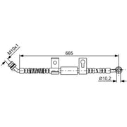 Bosch Brake Hydraulic Hose Line Front Left fits Kia Sorento I 2002-2011