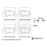 Blue Print Rear Brake Pad Set fits Audi A8 D5 2017-2019
