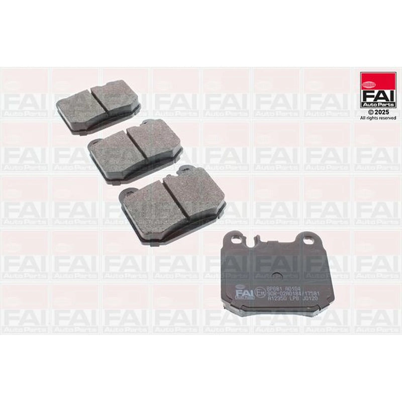 FAI Rear Brake Pad Set fits Maserati Quattroporte V 2004 on 4.2