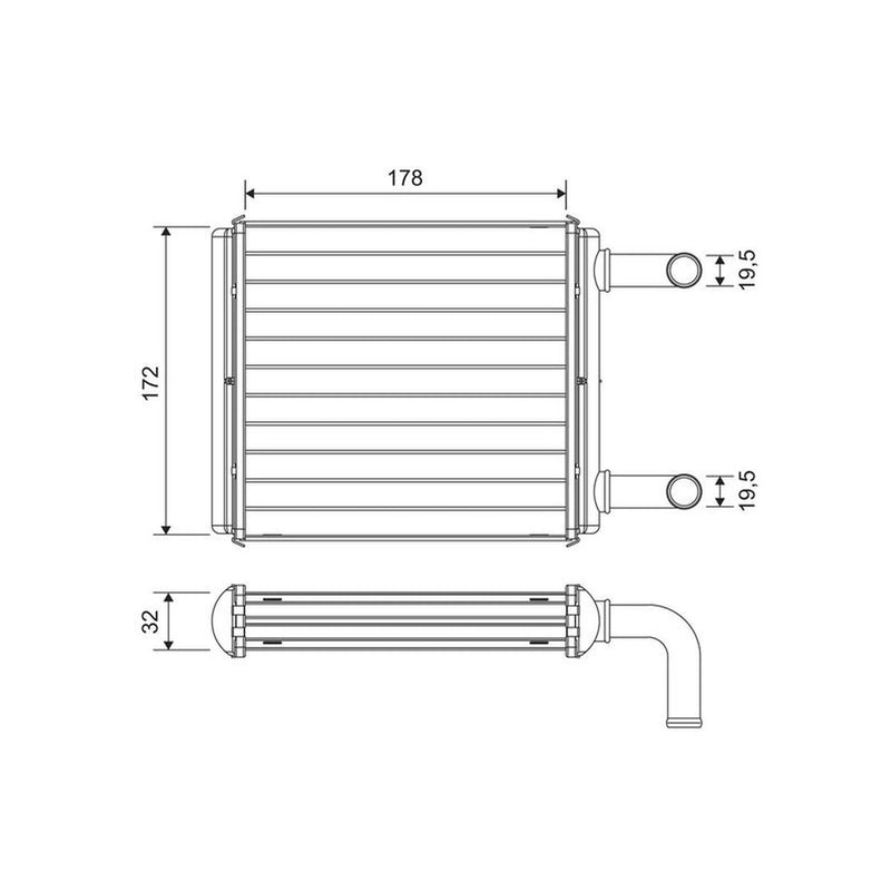Valeo Heater Matrix Core Heat Exchanger 811612
