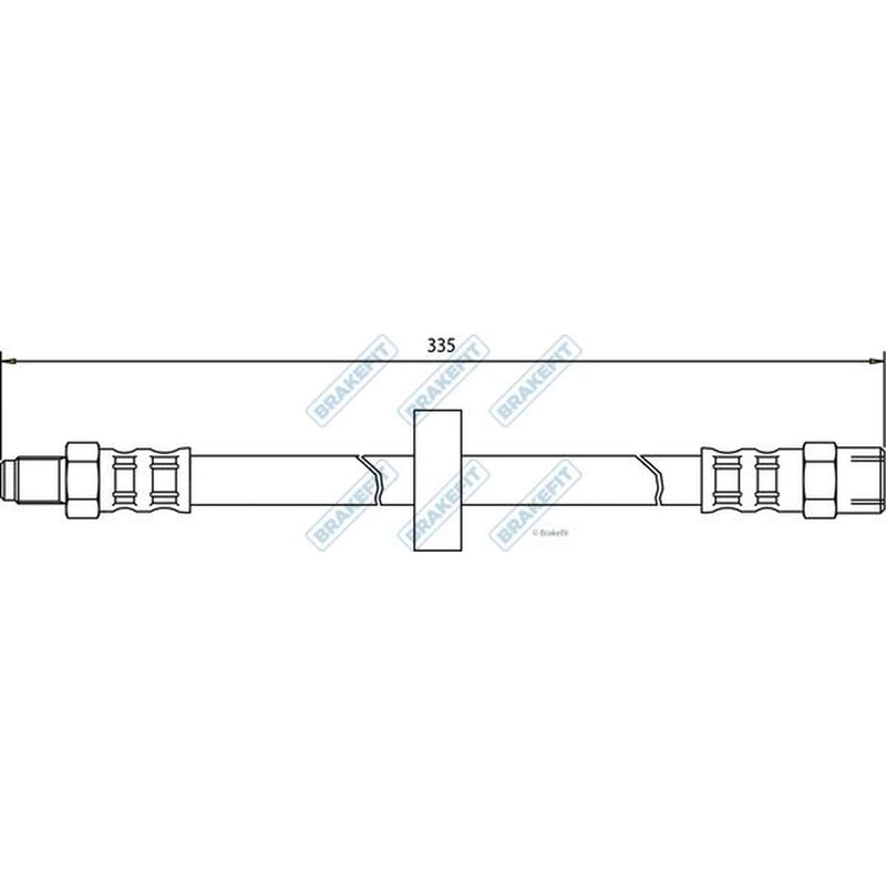 Apec Brake Hydraulic Hose Line Rear fits Volvo 240 1980-1984 2.3