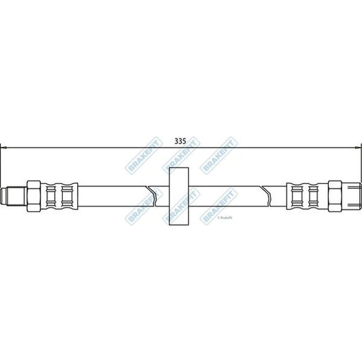 Apec Brake Hydraulic Hose Line Rear fits Volvo 240 1980-1984 2.3