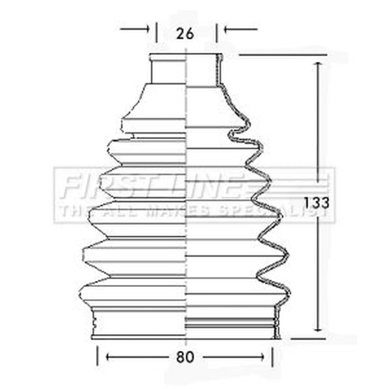 First Line Drive Shaft Bellow Kit Front Left fits Ford Mondeo 1993-1996