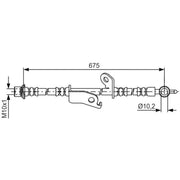 Bosch Brake Hydraulic Hose Line Front Left fits Toyota Avensis 2008-2018