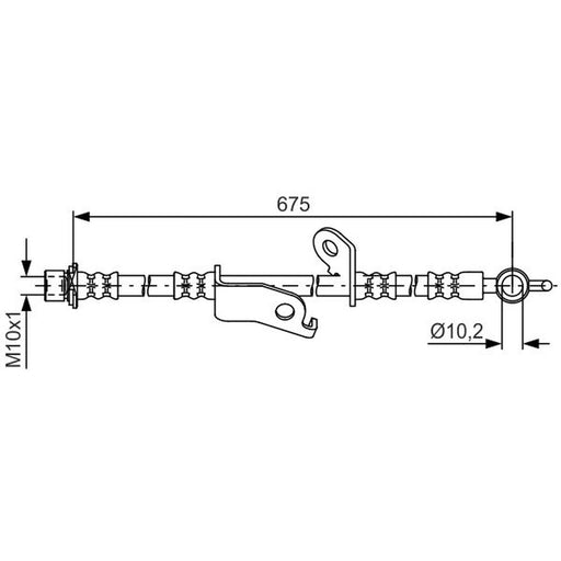 Bosch Brake Hydraulic Hose Line Front Left 1 987 481 657