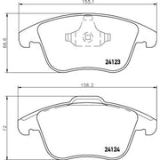 DON Front Brake Pad Set fits Ford Galaxy 2006-2015 2.0