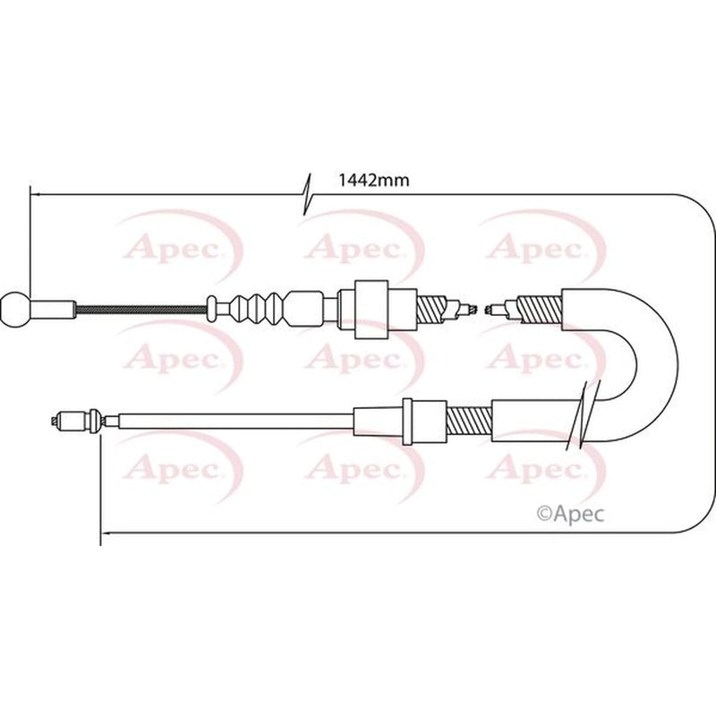 Apec Handbrake Cable Right Rear CAB1040