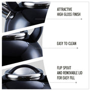 MDS1203 Liberty Black 2.5 Litre Whistling Kettle CW-T056-B1BLA Liberty Leisure UK - Dynamic Drive